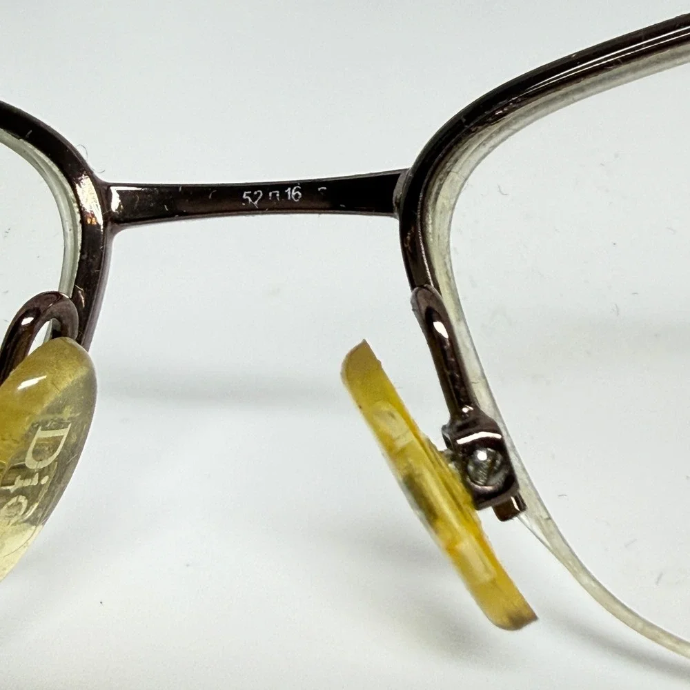 Christian Dior CD3685 LRF‎ Brown Rhinestone D Eyeglass Frames 52-16-130 21924